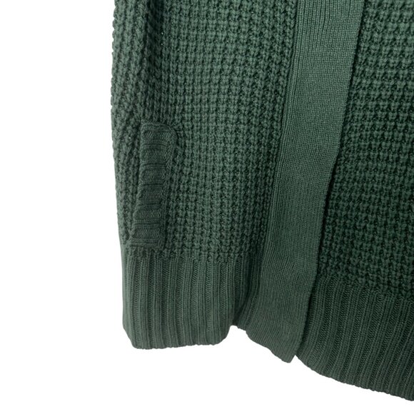 Moda International Green Cable Knit Cardigan Sweater Women’s XL Acrylic Wool - Picture 13 of 14